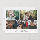 Modern Photo Collage Wedding Bedankt (Voorkant)