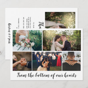Modern Photo Collage Wedding Bedankt