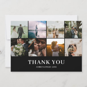 Modern Photo Collage Wedding Bedankt
