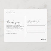 Modern Photo Collage Wedding Bedankt Briefkaart (Achterkant)