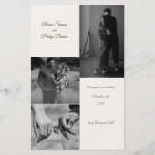 Modern Photo Collage Wedding menu (Devant)