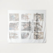 Modern Photo Collage Wedding Wandkleed (Voorkant (horizontaal))