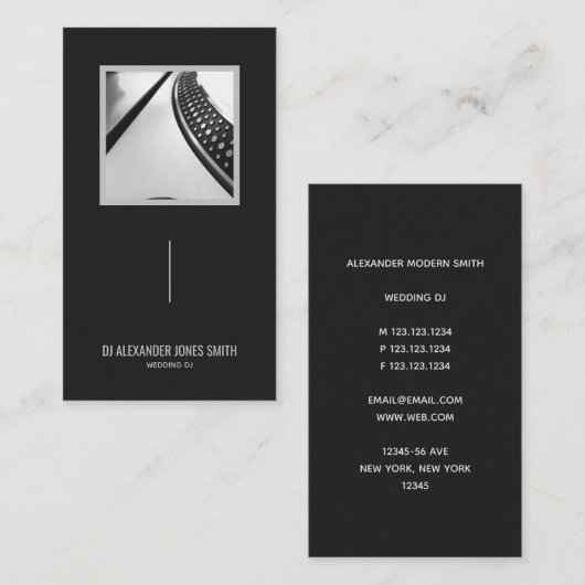 Modern Photo DJ Visitekaartje (Voorkant / Achterkant)