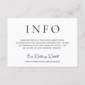 Modern Photo Editorial Wedding Informatiekaartje (Voorkant)