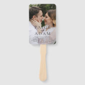 Modern Photo Editorial Wedding Program Handwaaier (Voorkant)