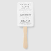 Modern Photo Editorial Wedding Program Handwaaier (Achterkant)