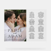 Modern Photo Editorial Wedding Seating Chart (Recto)