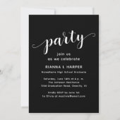 Modern Photo Elegant Script Graduation Party Kaart (Achterkant)