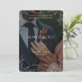 Modern Photo Engagement Ceremony Invitation Kaart (Staand voorkant)