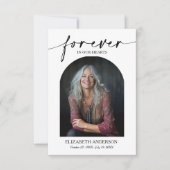 Modern Photo Funeral Bereavement Memorial Bedankkaart (Voorkant)