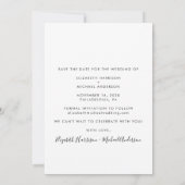 Modern Photo Funny Save The Date (Achterkant)