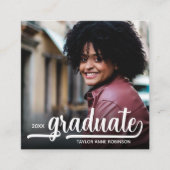 Modern Photo Gold-Afstuderen Informatiekaartje (Voorkant)