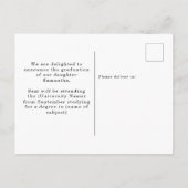 Modern Photo Gold Black 2023 Afstuderen Aankondigingskaart (Achterkant)