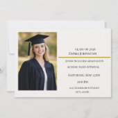 Modern Photo Graduation Announcement Invitation Kaart (Voorkant)