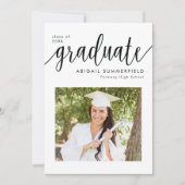 Modern Photo Graduation Open House Invitation (Devant)