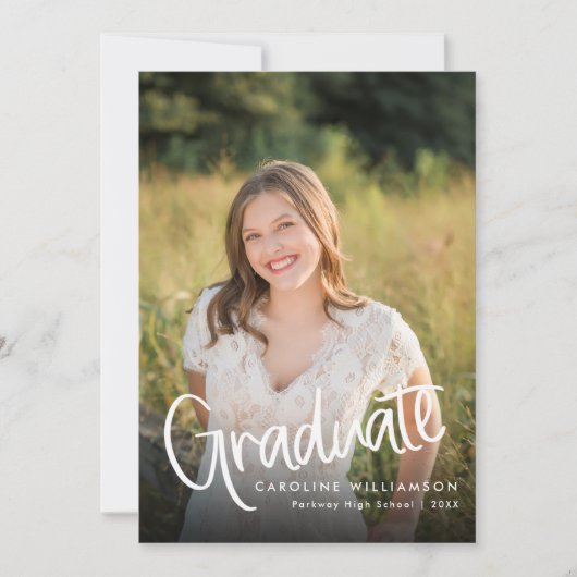 Modern Photo Graduation Open House Invitation (Devant)