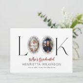 Modern photo Graduation Party Invitation (Debout devant)