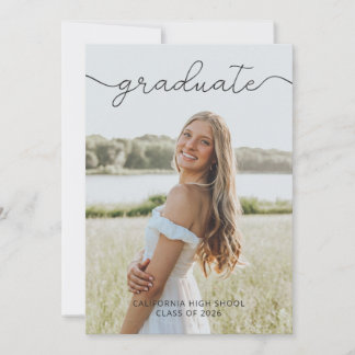 Modern Photo Graduation Party Invitation