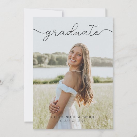 Modern Photo Graduation Party Invitation (Devant)