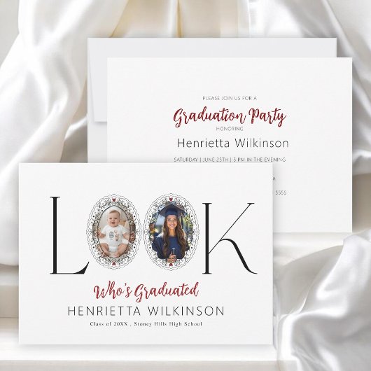 Modern photo Graduation Party Invitation
