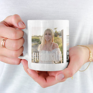Modern Photo Grid Afstuderen Custom Koffiemok