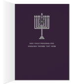 Modern PHOTO Hanukkah Blue Watercolor Flowers (Intérieur (Droit))