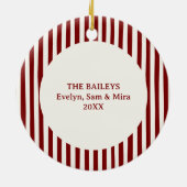 Modern Photo Happy Holidays Family Keepsake Keramisch Ornament (Achterkant)