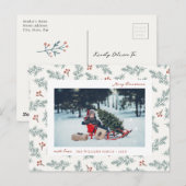 Modern Photo Holiday Briefkaart (Voorkant / Achterkant)