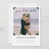 Modern Photo lijst Bewaar de datum Save The Date (Voorkant)