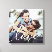 Modern Photo Love Script Canvas Afdruk (Voorkant)