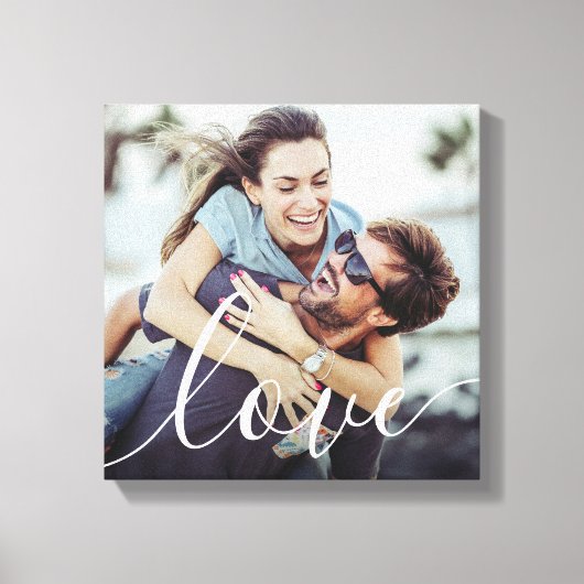 Modern Photo Love Script Canvas Afdruk (Voorkant)