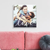Modern Photo Love Script Canvas Afdruk (Insitu (Woonkamer))