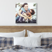 Modern Photo Love Script Canvas Afdruk (Insitu (Slaapkamer))