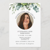 Modern Photo Memorial Floral Order of Service Programma (Voorkant)