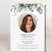 Modern Photo Memorial Floral Order of Service Programma