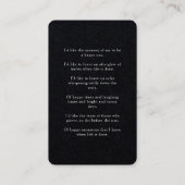Modern photo minimalist memorial prayer card visitekaartje (Achterkant)