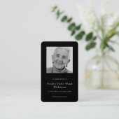 Modern photo minimalist memorial prayer card visitekaartje (Staand voorkant)