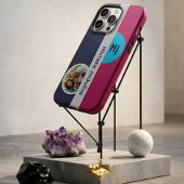 Modern Photo Name Monogram Bold Colorblock