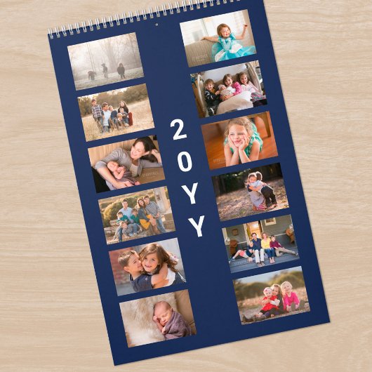 Modern Photo Navy Blue Cover Kalender