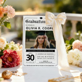 Modern Photo Newspaper Graduation Kaart