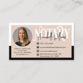 Modern Photo Notary Signing Agent Visitekaartje
