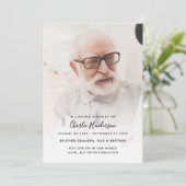 Modern Photo Order of Service Funeral Programma (Staand voorkant)