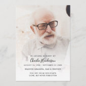 Modern Photo Order of Service Funeral Programma (Voorkant)