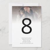 Modern Photo Overlay Gastnamen Tabelnummer (Achterkant)