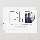 Modern Photo PhD-Afstuderen Kaart (Voorkant / Achterkant)