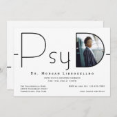 Modern Photo PsyD-Afstuderen Kaart (Voorkant / Achterkant)