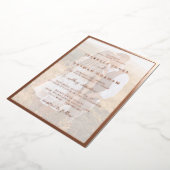 Modern Photo Roos Gold Wedding Folie Uitnodiging (Gedraaid)