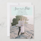 Modern Photo Save the Date | Mint Green (Devant)