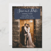 Modern Photo Save the Date | Navy (Devant)