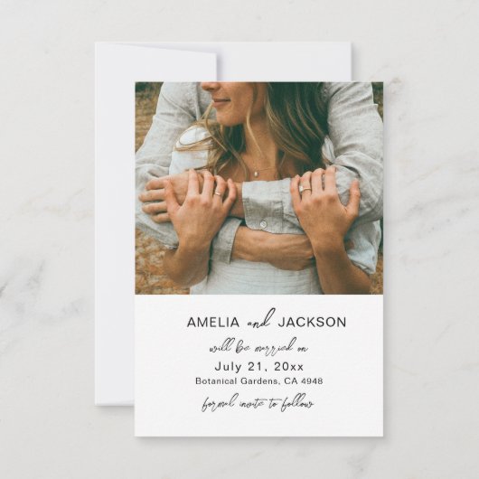 Modern Photo Save the Date Wedding (Dos)